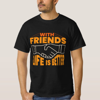 typografi T-shirt för Vänskap
