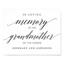 Typografi till minne av  bröllopsskylt minnesstund