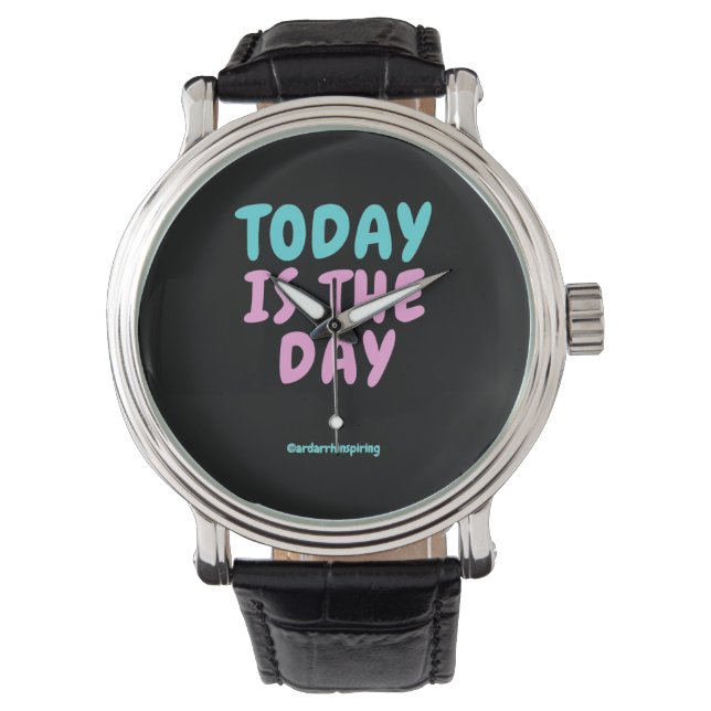 Typografi Uttrycksfull Modekläder Armbandsur (Framsida)
