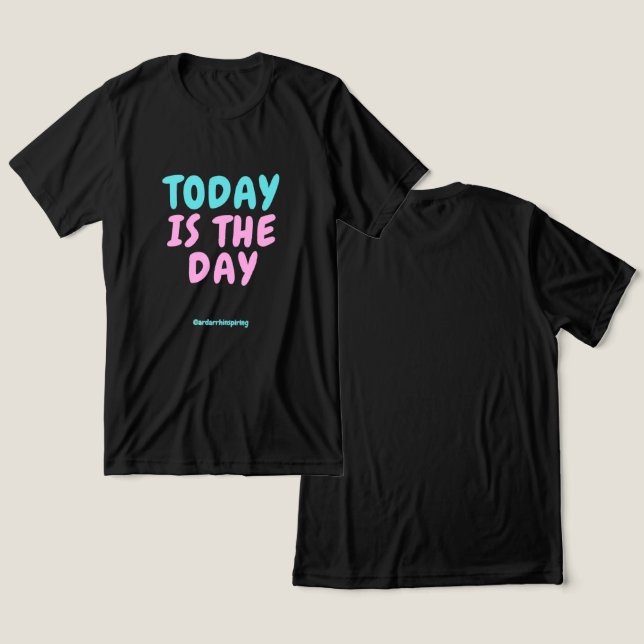 Typografi Uttrycksfull Modekläder T Shirt (Design fram och bak)
