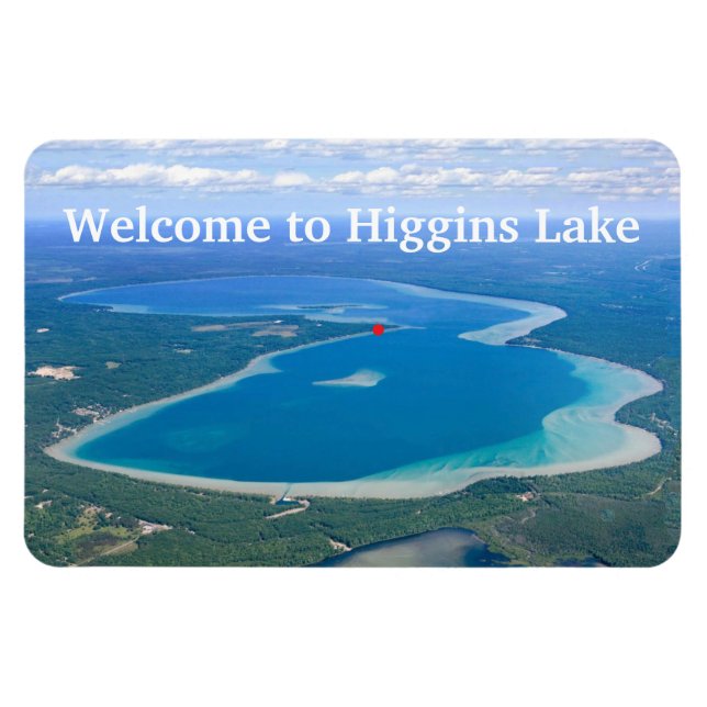 Typografi Välkommen till Higgins Lake Magnet (Horisontell)