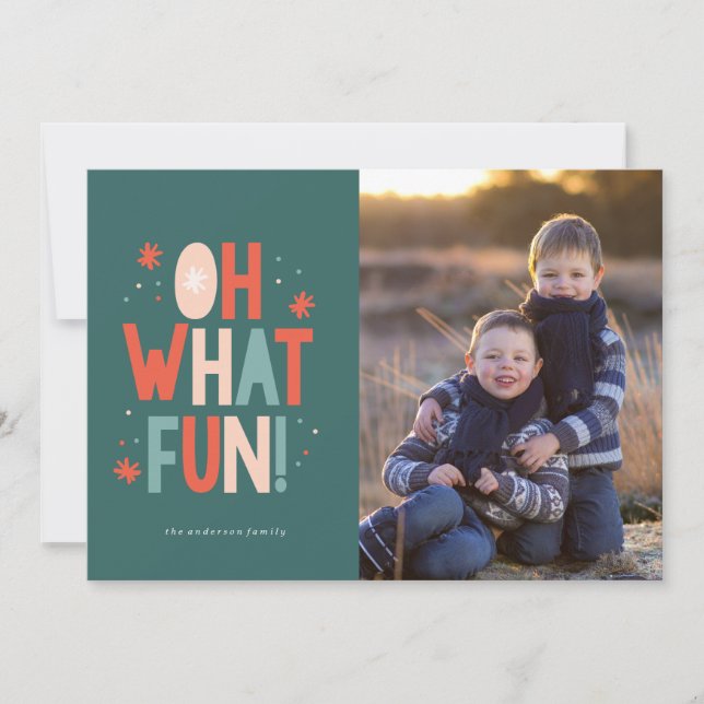 Typografi, vilken Roligt! Julkort (Framsida)