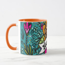 Typografi, Vintage Stil, Retro Känsla, Akvarell, Mugg