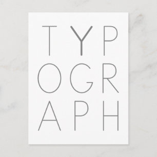 Typografi - vykort