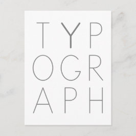 Typografi - vykort