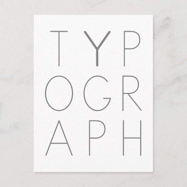 Typografi - vykort (Framsida)