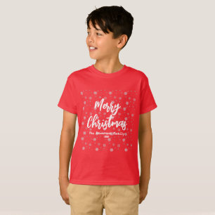 Typografi Winter Snowflake Modern God jul T Shirt