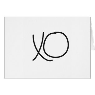 Typografi XO kramar och kysser calligraphy Hälsningskort
