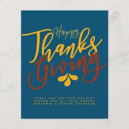 Typografiåret i happy thanksgiving under översynen