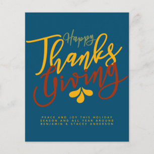 Typografiåret i happy thanksgiving under översynen