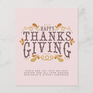 Typografiåret i happy thanksgiving under översynen