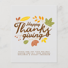 Typografiåret i happy thanksgiving under översynen