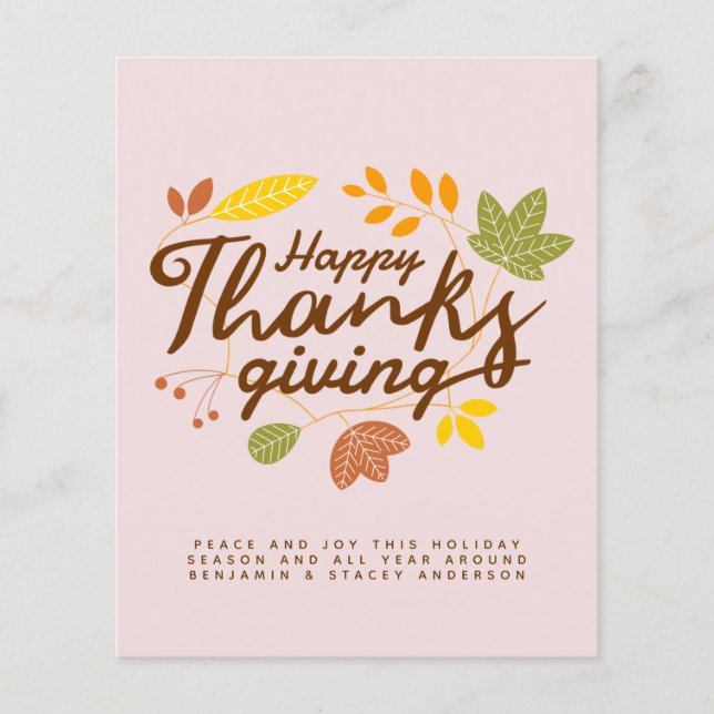 Typografiåret i happy thanksgiving under översynen (Framsida)