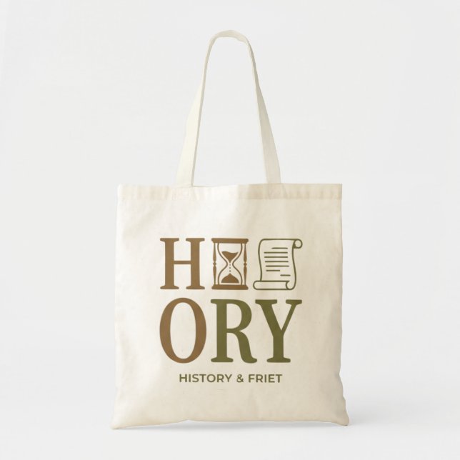 Typografidesign för historielärare tygkasse (Framsidan)