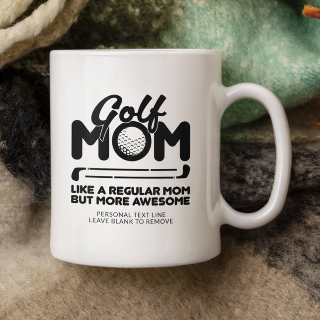 Typografiepunkt för trendigets Coola "GOLF MAMMA" Kaffemugg (Skapare uppladdad)