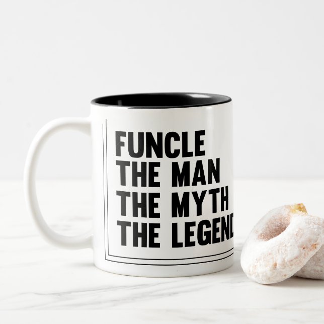 TypografiFuncle mugg - manen mythen legenden (Med munk)