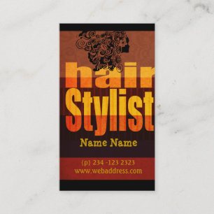 TypografiHairstylistsalong Tidsbeställning Kort