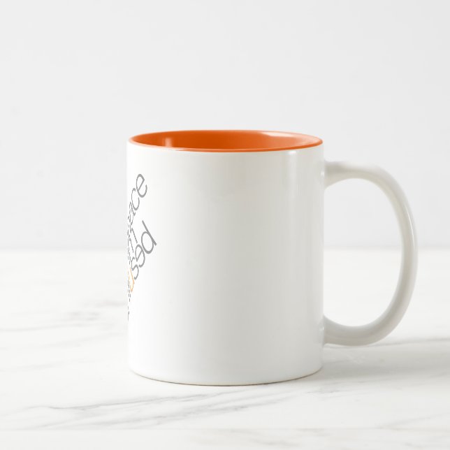 typografikoppdesign Två-Tonad mugg (Höger)