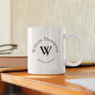 typografimonogram - logotyp av personlig kaffemugg