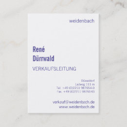 Typografische Visitenkarten Visitkort