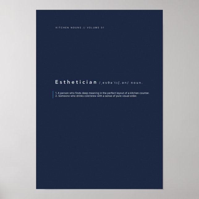 Typografisk affisch Kök Substantiv (Framsidan)
