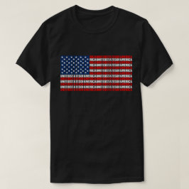 Typografisk amerikansk Flagga T Shirt