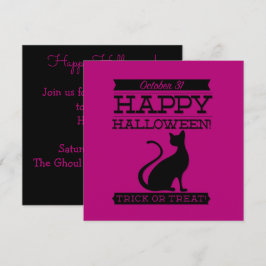 Typografisk återtro Halloween Inbjudningar