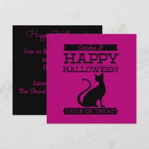 Typografisk återtro Halloween Inbjudningar