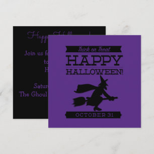Typografisk återtro Halloween Inbjudningar