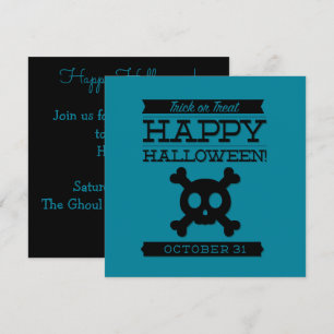 Typografisk återtro Halloween Inbjudningar