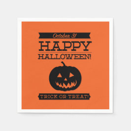 Typografisk återtro Halloween Pappersservett