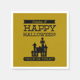 Typografisk återtro Halloween Pappersservett