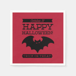 Typografisk återtro Halloween Pappersservett