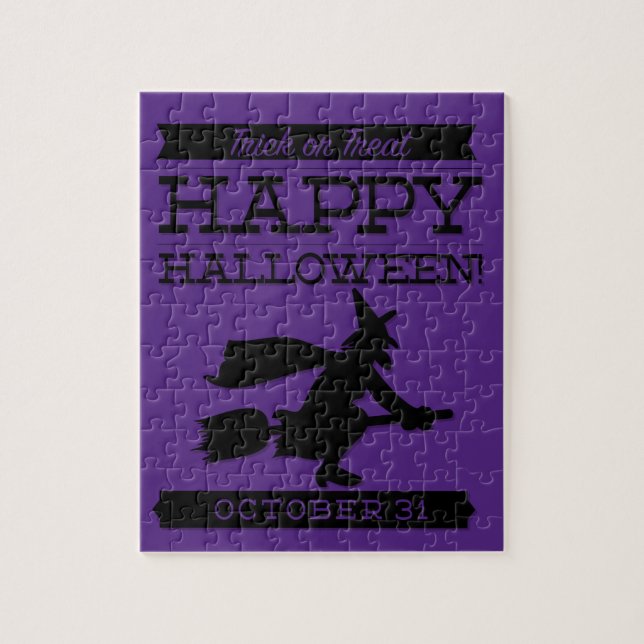 Typografisk återtro Halloween Pussel (Vertikal)
