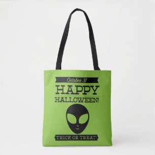 Typografisk återtro Halloween Tygkasse