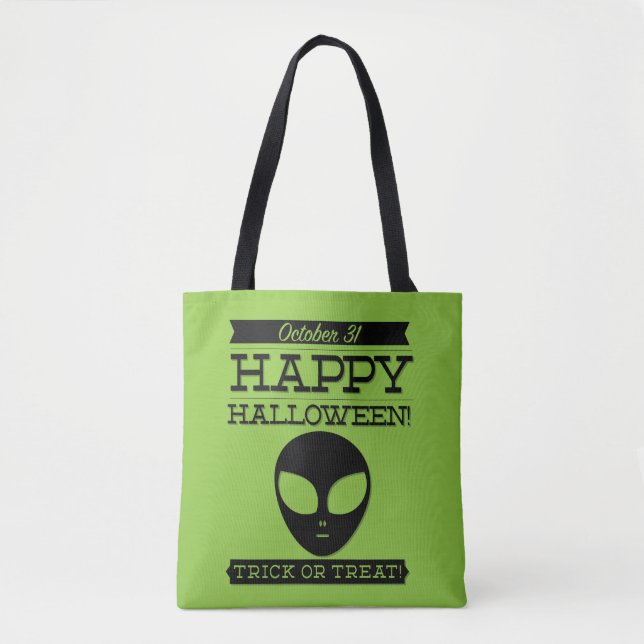 Typografisk återtro Halloween Tygkasse (Framsida)