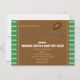 TYPOGRAFISK BEBISBASSÄNG FOTBOLL FÖDSELSDAGSINBJUD INBJUDNINGAR