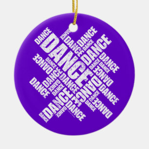 Typografisk dans (Disted)-ornament Julgransprydnad Keramik