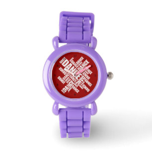 Typografisk dans (Disted) Wrist Watch Armbandsur