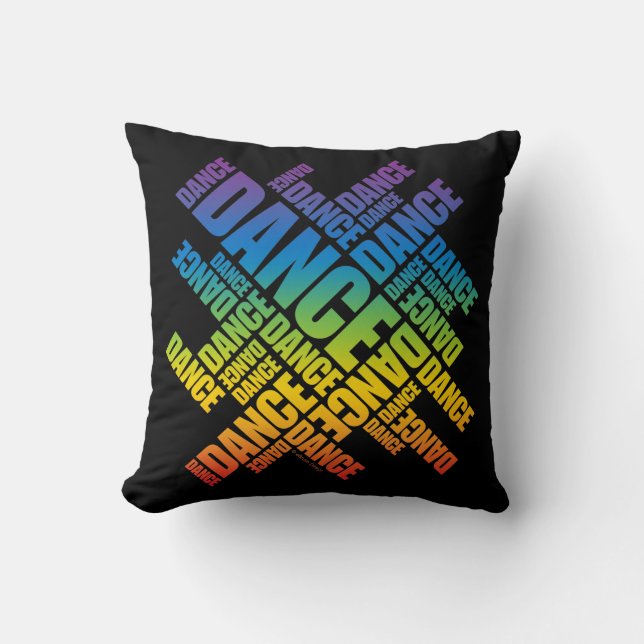 Typografisk dans (spectrum) kastkudde kudde (Framsida)