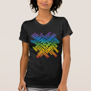 Typografisk dans (spectrumen) t-shirt