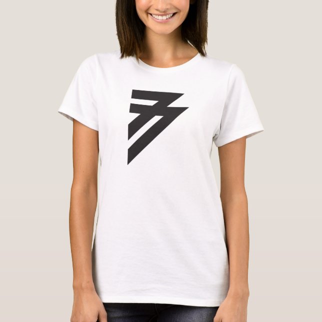 Typografisk design. För människor födda 1977. T-shirt (Framsida)