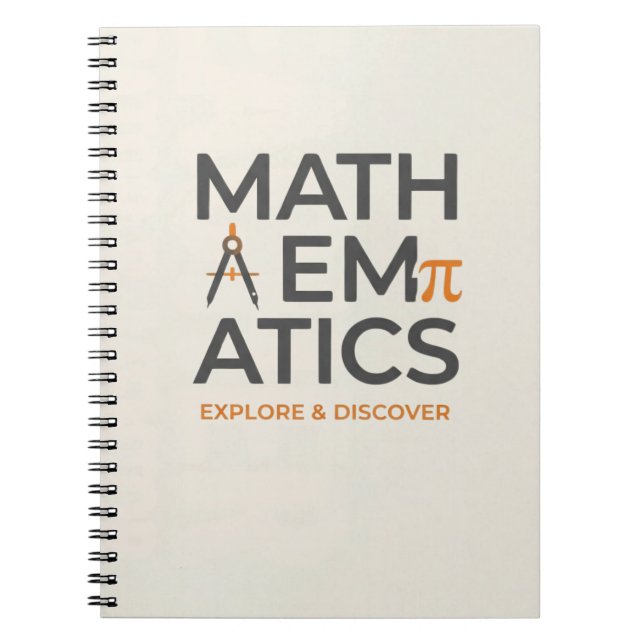 Typografisk design för matematiklärare anteckningsbok (Framsidan)