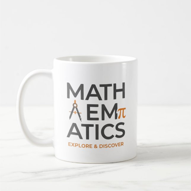 Typografisk design för mattelärare kaffemugg (Vänster)