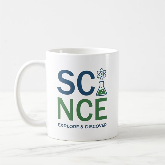 Typografisk design för vetenskapslärare kaffemugg (Vänster)