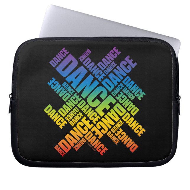 Typografisk dos (spektrum) laptop sleeve (Framsidan)