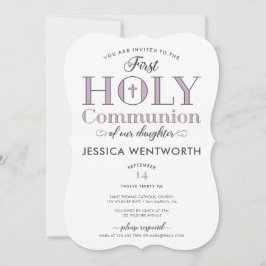 Typografisk första Heligans kommundotter Inbjudningar