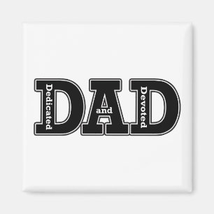 Typografisk hängiven och hängiven pappa magnet