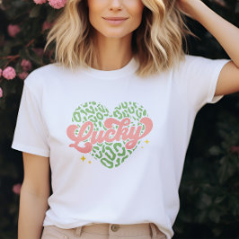 Typografisk hjärtdesign, St. Patricks Day T Shirt