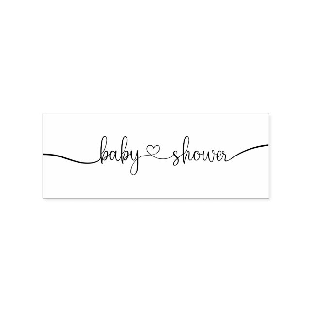 Typografisk kalligrafi anpassad baby shower stämpel (Tryck)